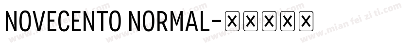 Novecento Normal字体转换